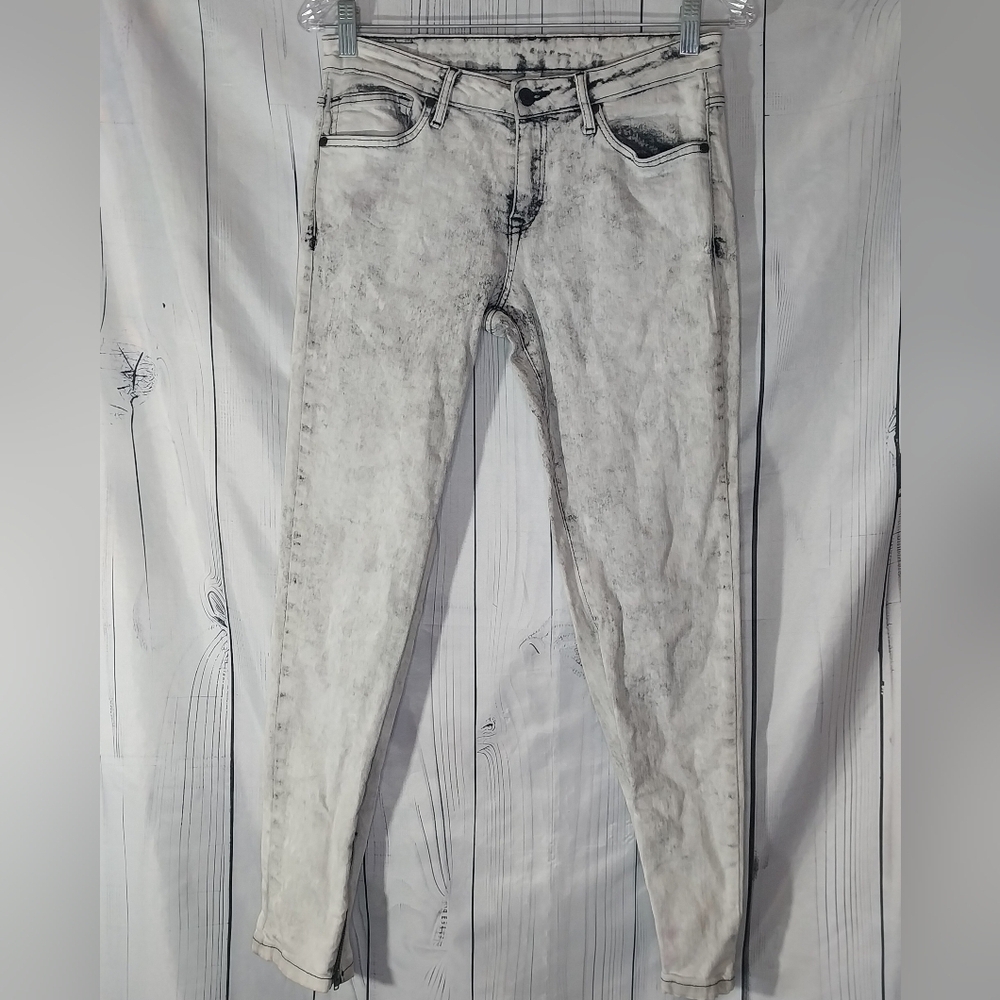 MNG Grey Acid Wash Skinny Vintage Inspired Jeans